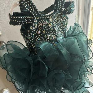 Emerald Green Kids Costume with Rhinestones